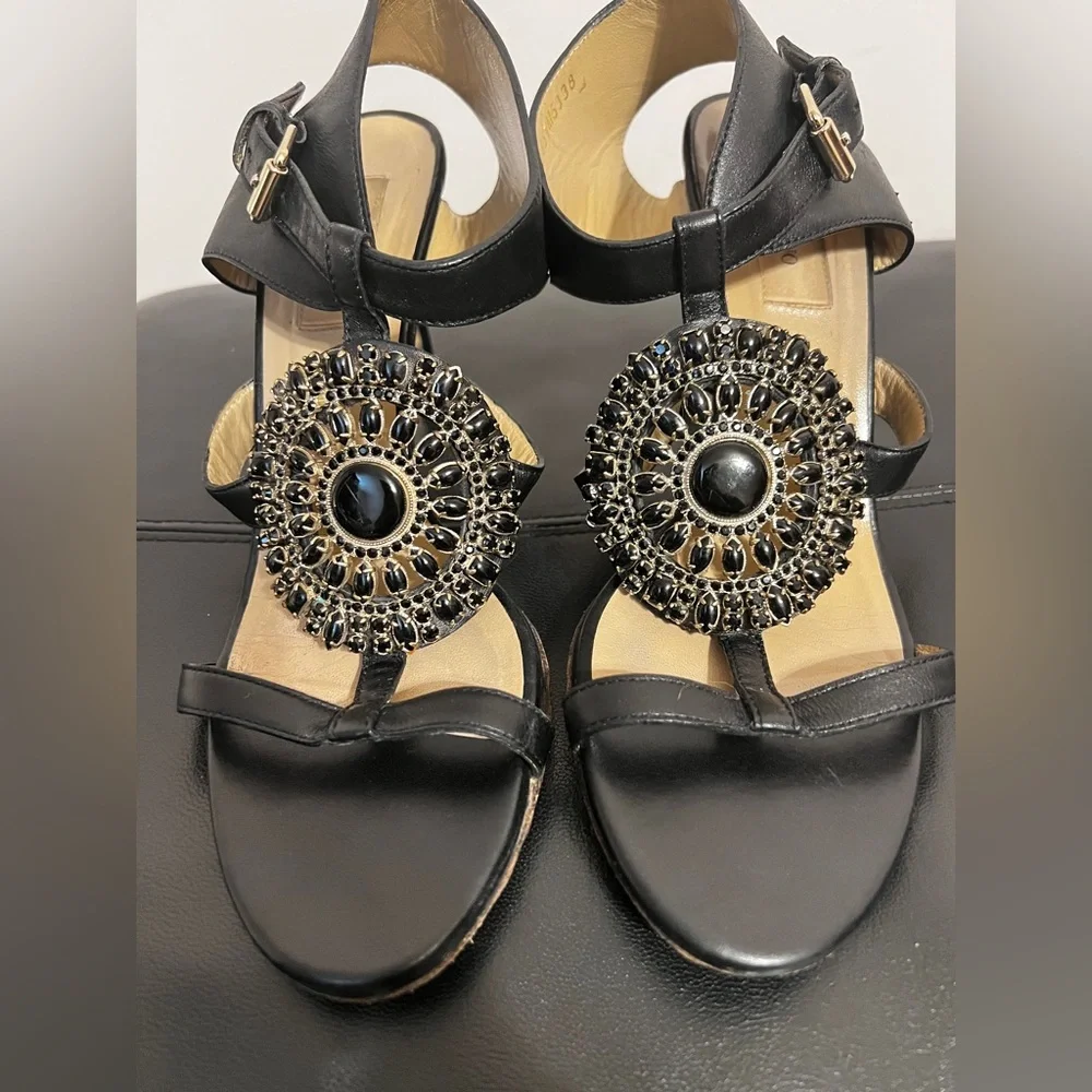 Valentino Black Heeled Sandals with Embellishments - Picture 2 of 6